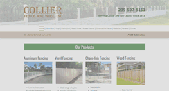 Desktop Screenshot of collierfence.com