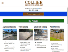 Tablet Screenshot of collierfence.com